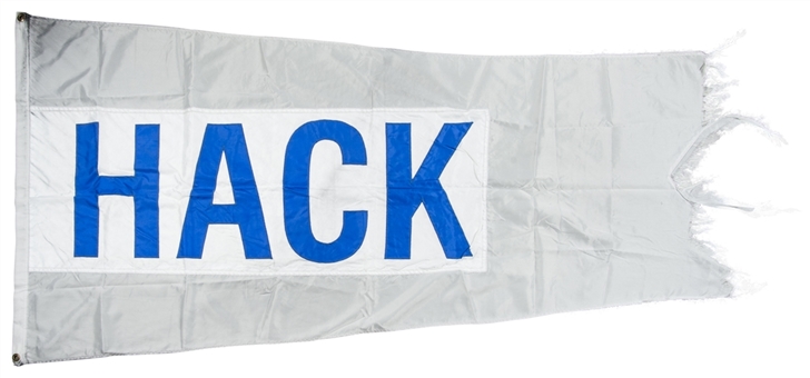2015 Chicago Cubs “HACK/191” Hack Wilson RBI Flag, Flown on Wrigley Field Rooftop 